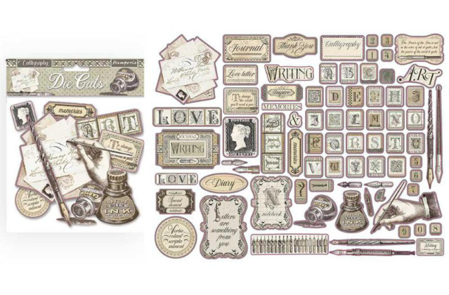 Вырубка из чипборда Stamperia «Calligraphy»