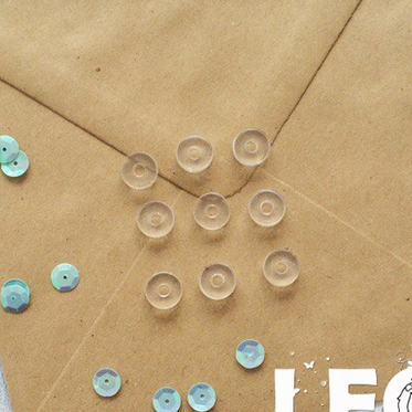 Основа под брадс из прозрачного акрила "Кружок" (9шт)