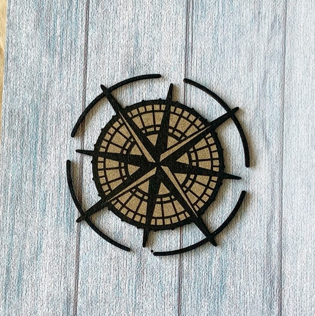 Чипборд "Роза ветров большая"