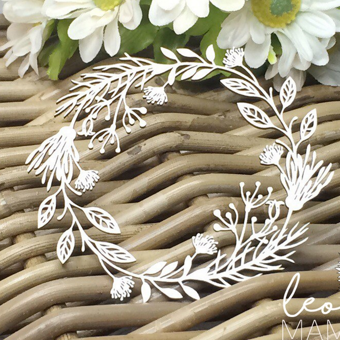 Чипборд LeoMAMMY "Веночек круглый из полевой травки"