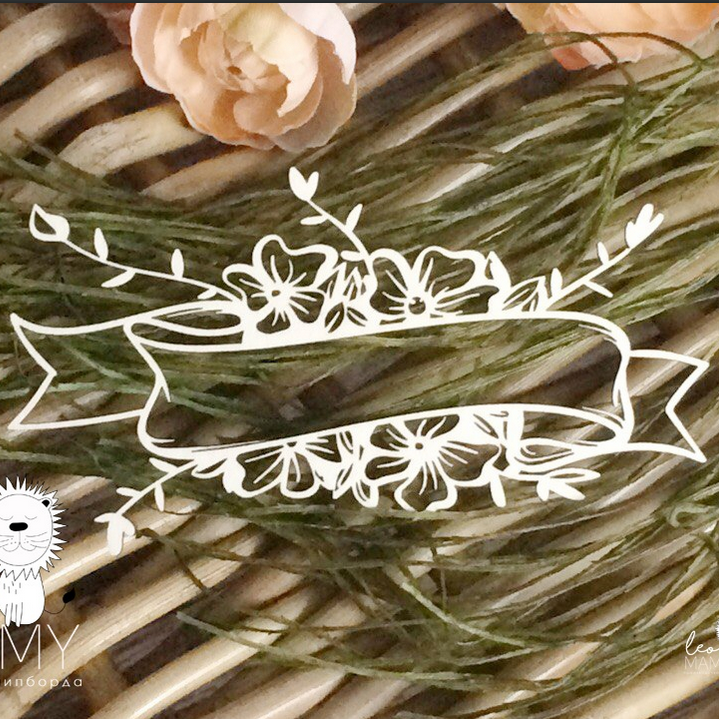 Чипборд LeoMAMMY "Цветочный баннер"