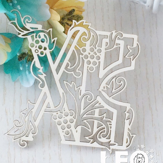 Чипборд LeoMAMMY "Надпись ХВ ажурная"