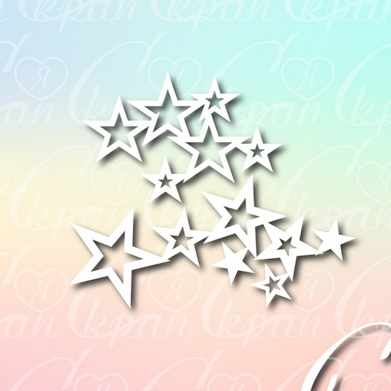 Чипборд LeoMAMMY "Фон звезды малые"