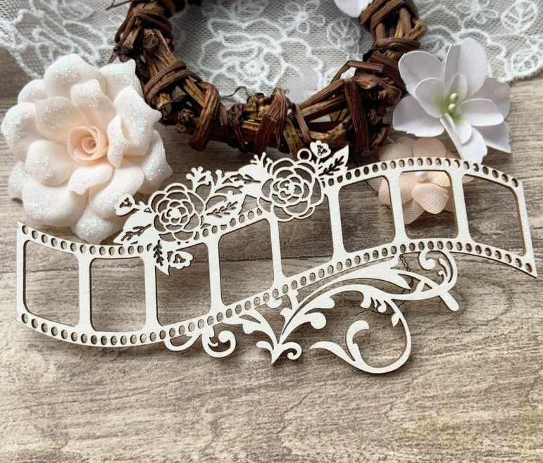 Чипборд LeoMAMMY "Кинопленка с розами"