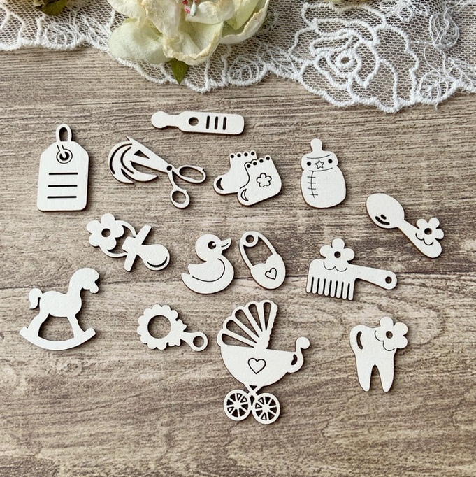 Чипборд LeoMAMMY "Набор предметов" 15шт