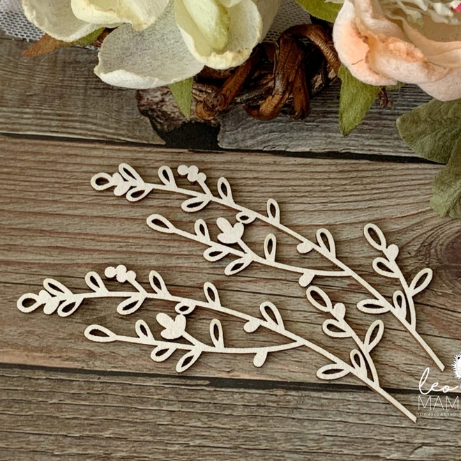 Чипборд LeoMAMMY "Набор из 2 веточек №1"