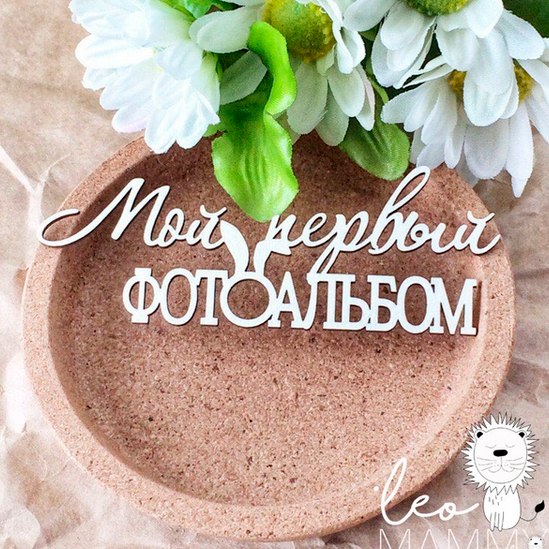 Чипборд LeoMAMMY "Надпись Мой первый фотоальбом"