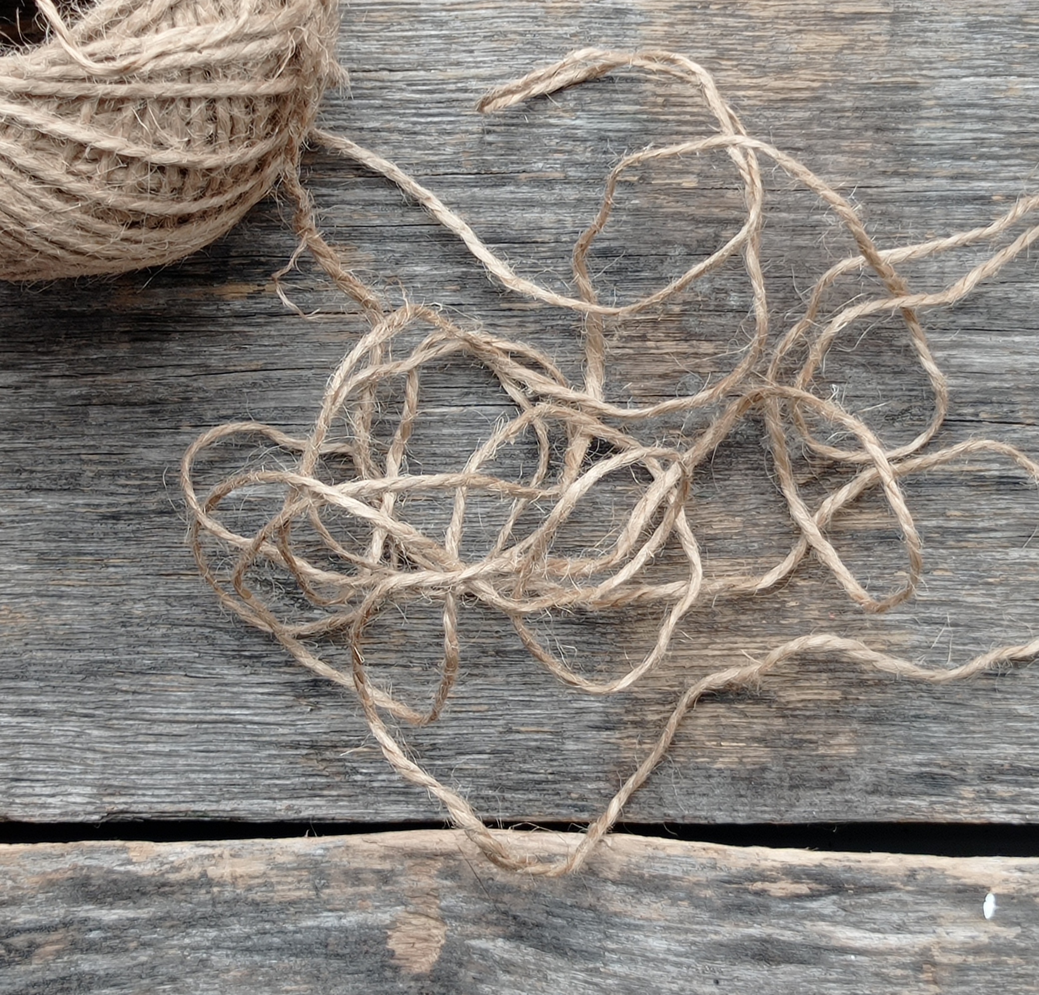 Джутовый шнур цвет натуральный