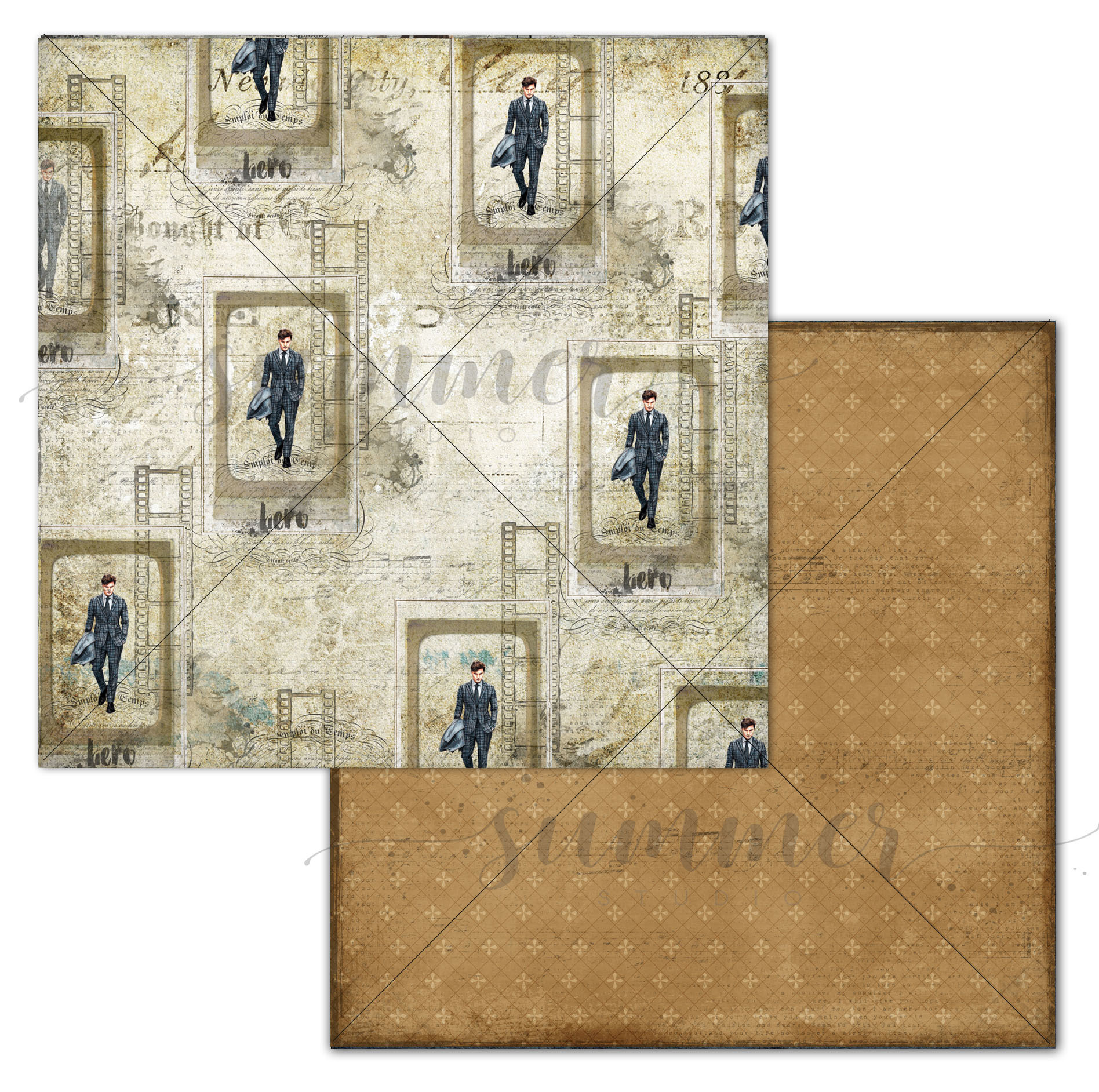 Бумага Summer studio "Время мужчин" Наш герой! (SMST188)