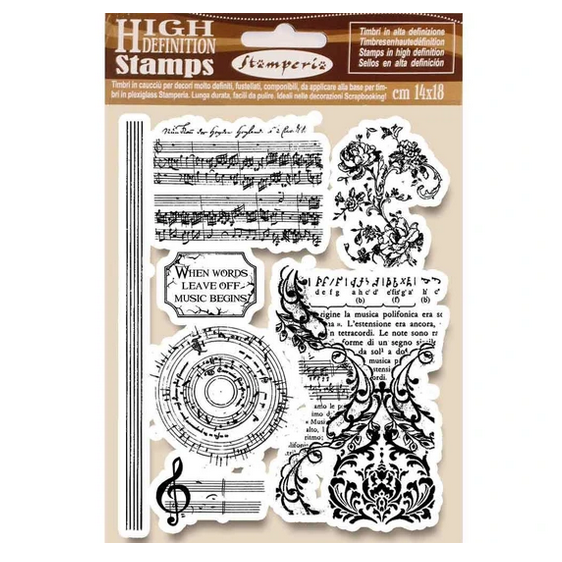 Набор штампов 14x18 Stamperia «Music beginning»