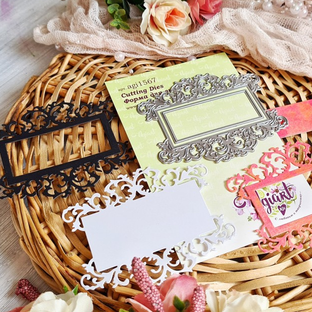 Нож для вырубки Agiart прямоугольная рамка "Флоренция"