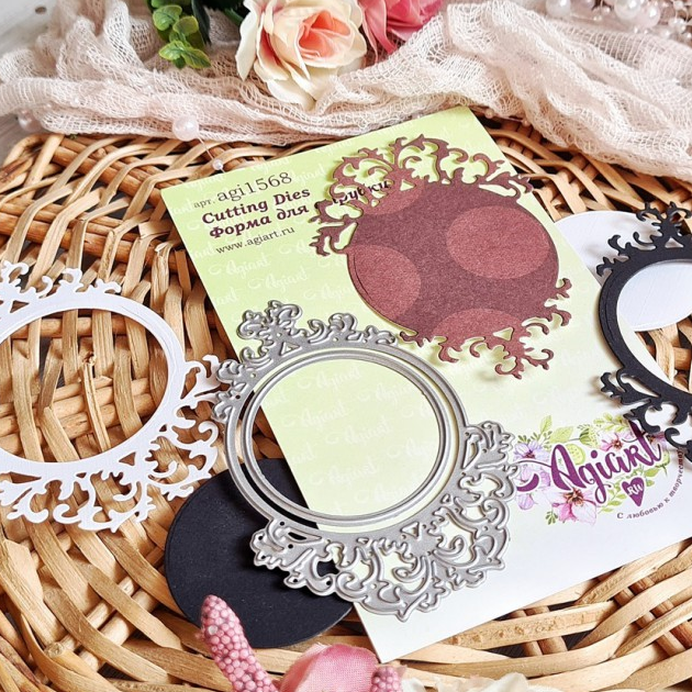 Нож для вырубки Agiart круглая рамка "Флоренция"