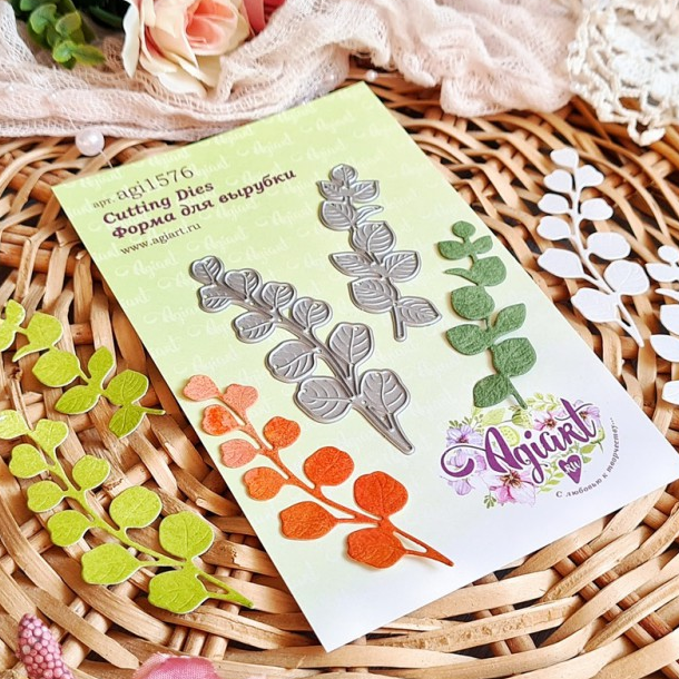 Нож для вырубки Agiart "Веточки эвкалипта"