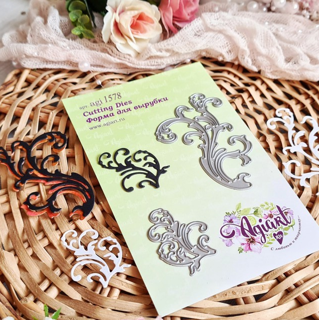 Нож для вырубки Agiart завитки "Флоренция"