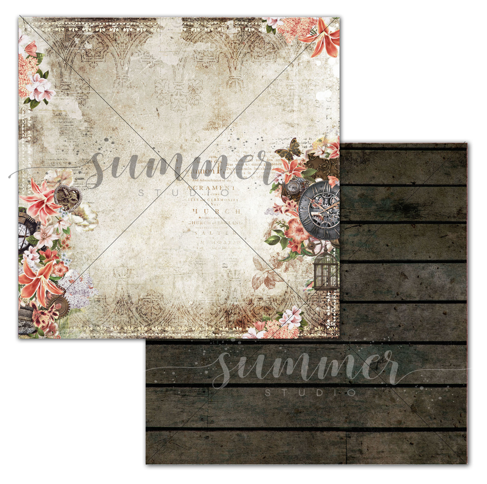 Бумага Summer studio "Turn back time" Steampunk (SMST201)