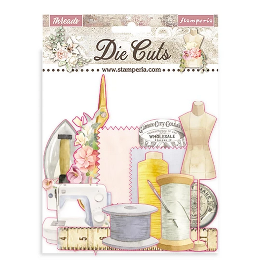 Вырубка из чипборда Stamperia «Threads»