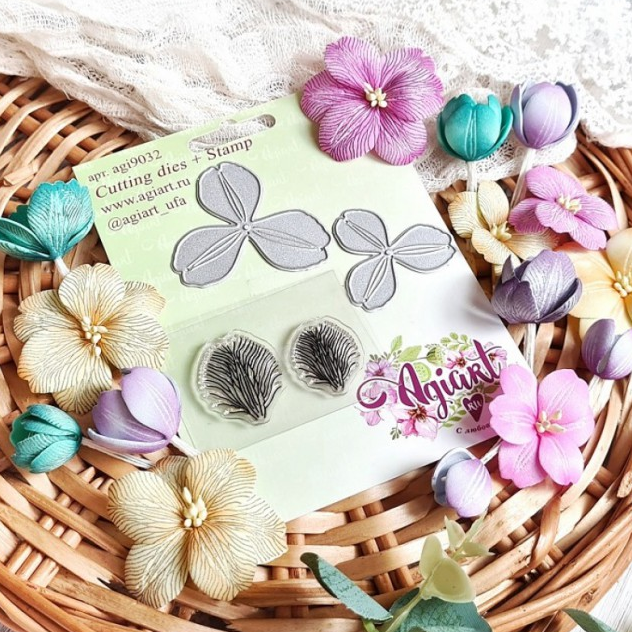 Набор штампы + ножи Agiart "Тюльпан"