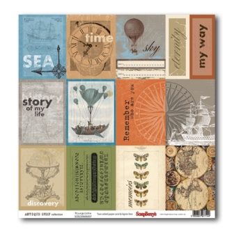 Бумага Scrapberrys " Лавка Древностей" Забытые чертежи (SB446)