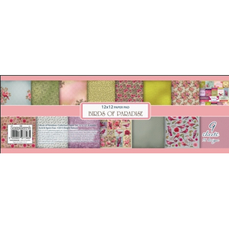 Набор бумаги 30,5х30,5 см Scrapberrys "Райские Птицы АНГ"