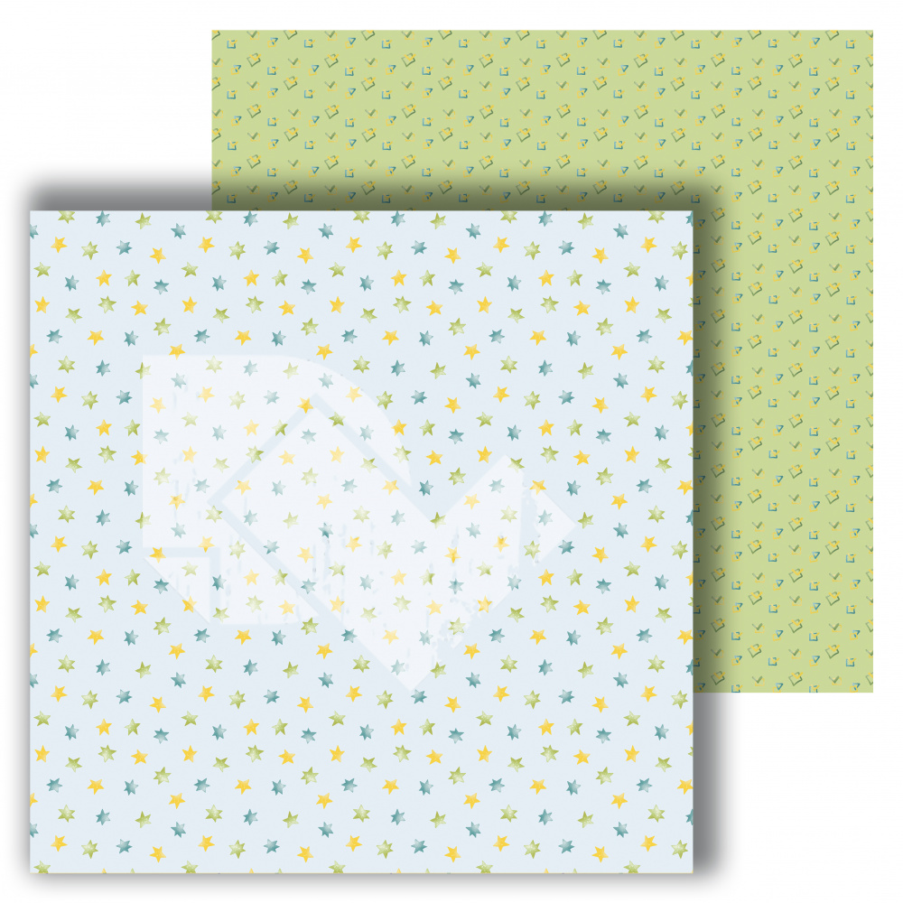 Бумага Dream Light Studio "Dino friends" Stars (DL64)