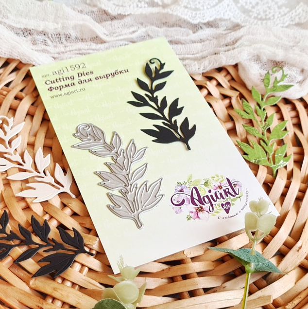 Нож для вырубки Agiart "Веточка летняя кудрявая"