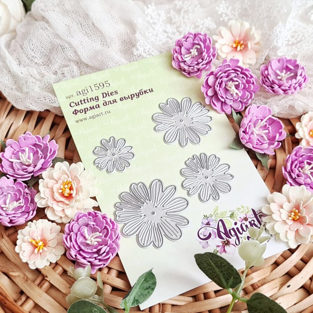 Нож для вырубки Agiart "Хризантема"