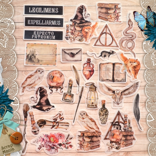 Набор высечек ИЗ КАЛЬКИ ScrapMania "Волшебник"