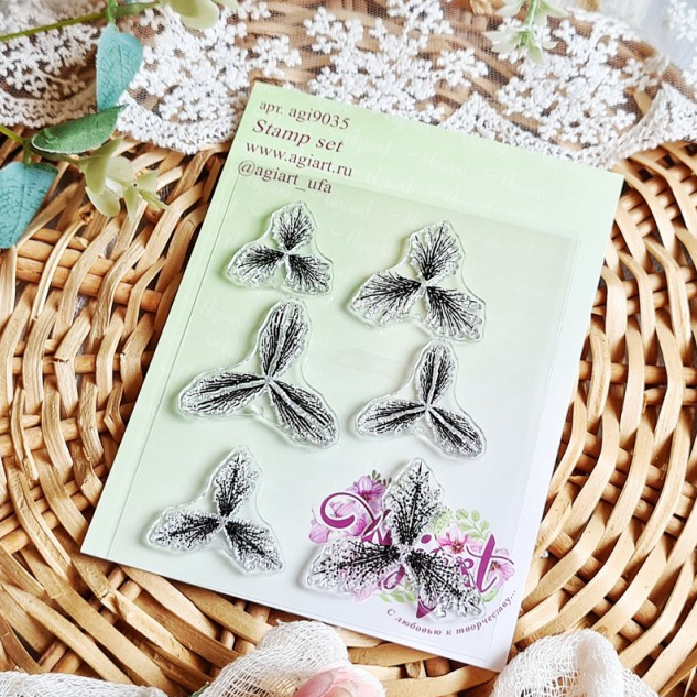 Набор штампов Agiart "Цветочный №5"