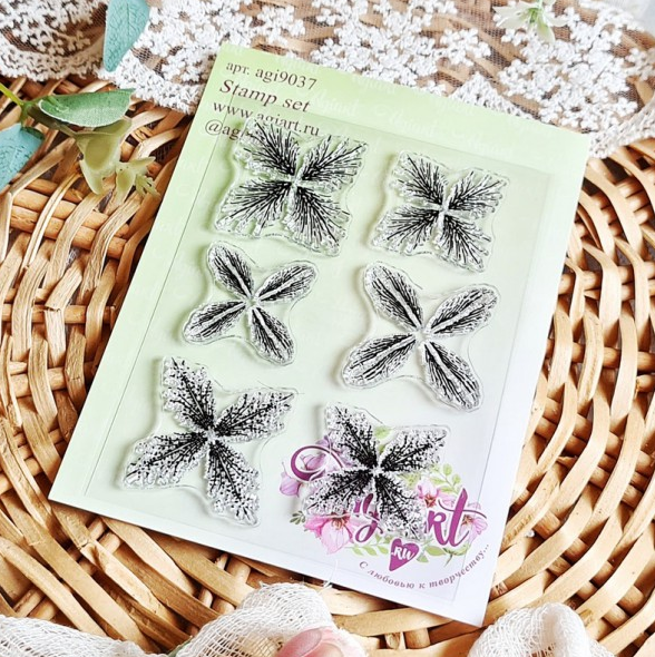 Набор штампов Agiart "Цветочный №7"