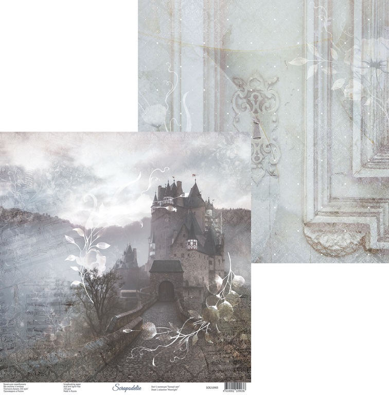 Бумага Scrapodelie "Moonlight" лист 1 (SCR8)