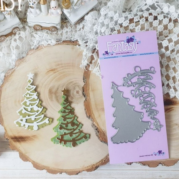 Ножи для вырубки Fantasy "Елочка с украшением"
