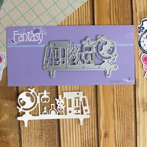 Нож для вырубки Fantasy надпись "Школьная полка 4"