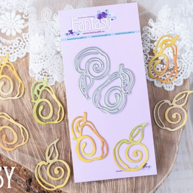 Нож для вырубки Fantasy «Скрепки яблоко и груша»