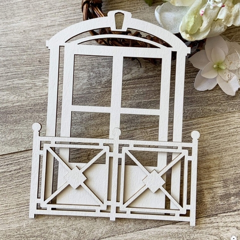 Чипборд LeoMAMMY "Дверь балконная с решеткой"