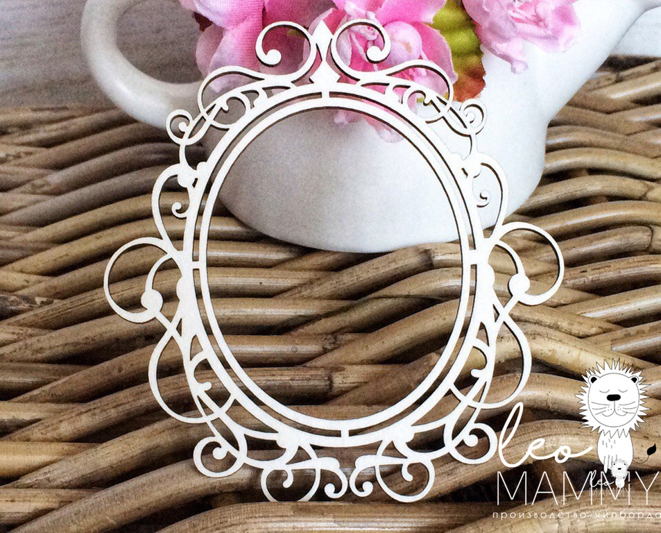 Чипборд LeoMAMMY "Винтажная овальная рамочка №5"