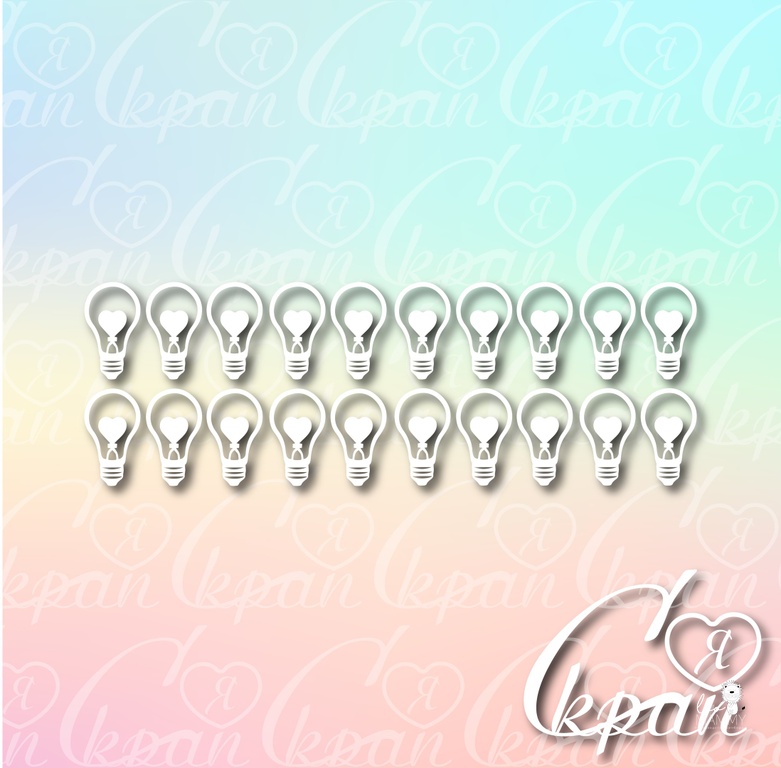 Чипборд LeoMAMMY "Лампочки россыпью", 5шт.