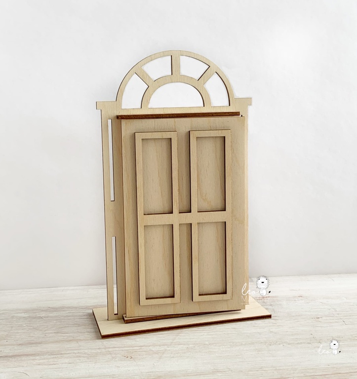 Чипборд деревянный LeoMAMMY "Дверь открывающаяся №1 (без подставки)"