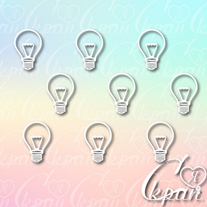 Чипборд LeoMAMMY "Лампочки 3 шт"