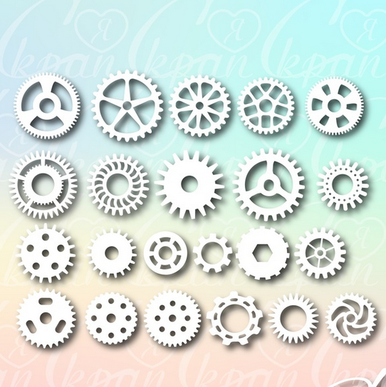 Чипборд LeoMAMMY "Шестеренки средние и маленькие"