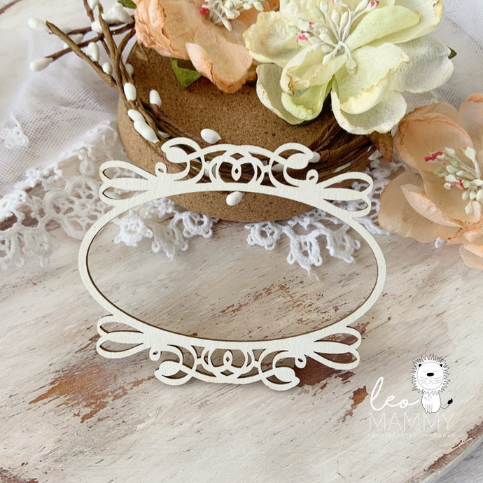 Чипборд LeoMAMMY "Рамочка винтажная овальная"