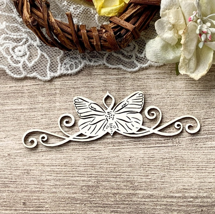 Чипборд LeoMAMMY "Бордюр с бабочкой"