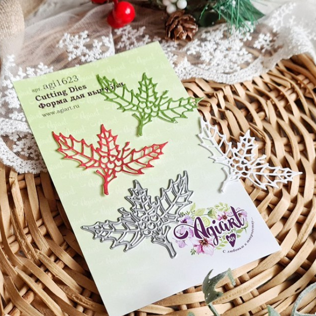 Нож для вырубки Agiart "Веточка резного падуба"