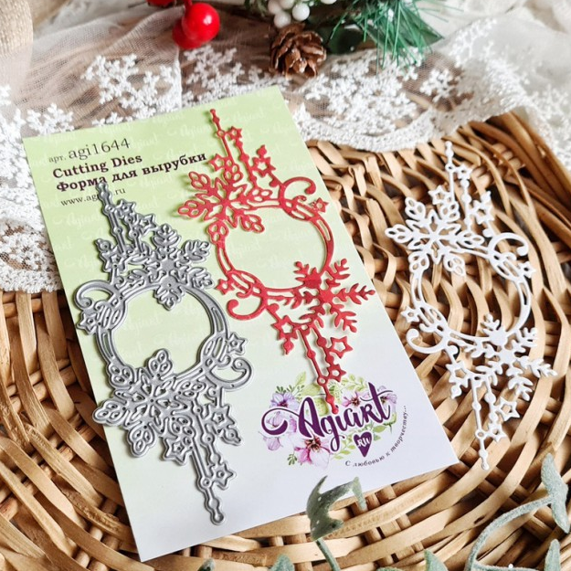 Нож для вырубки Agiart "Созвездие снежинок"