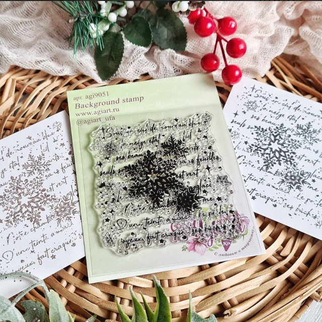 Штамп фоновый Agiart "Поэзия метели"