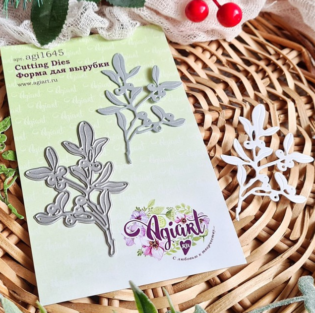 Нож для вырубки Agiart "Веточка омелы"