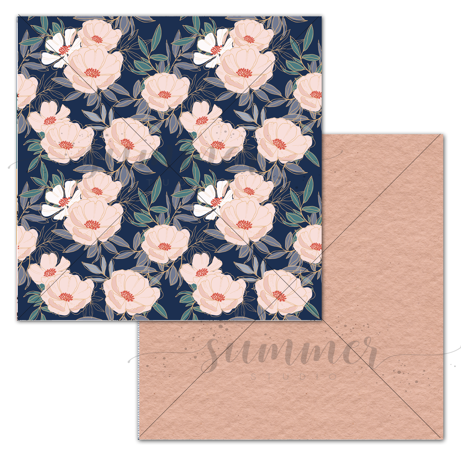 Бумага Summer studio "Unlimited" Moon flower (SMST239)