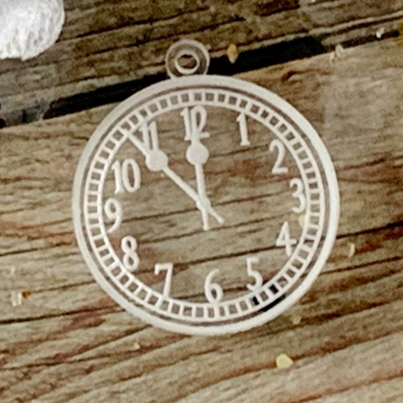 Декор из акрила "Часики" прозрачные