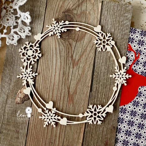 Чипборд LeoMAMMY веночек "Люблю зиму"