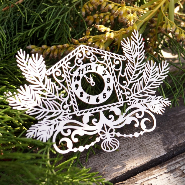 Чипборд LeoMAMMY "Часы с веточками"