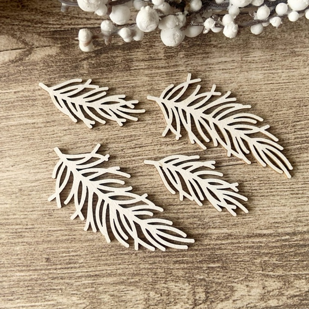 Чипборд LeoMAMMY "Ветки еловые 4 шт"